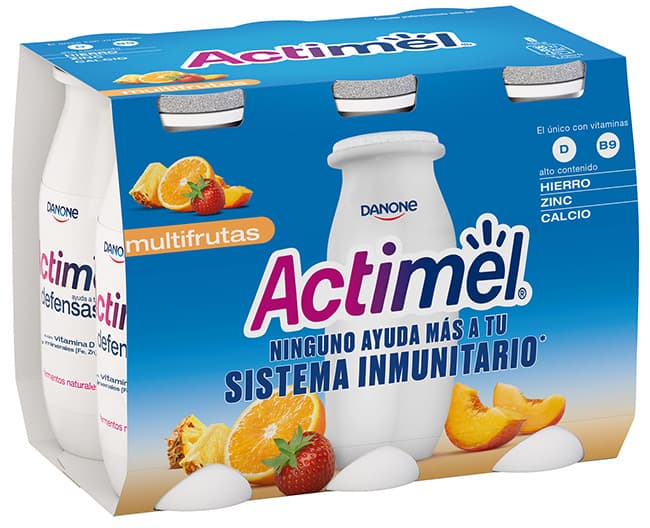 Actimel sabor multifrutas 6 x 100 g