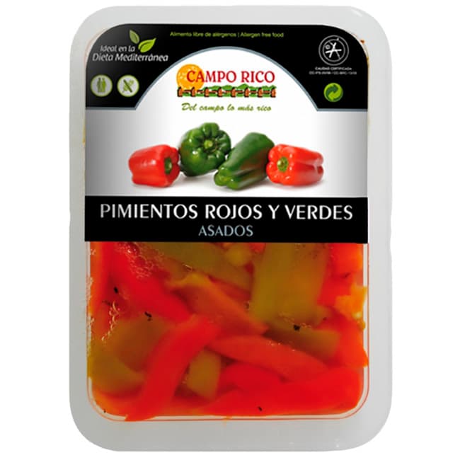 Campo Rico pimiento rojo y verde asado en tiras 1 kg