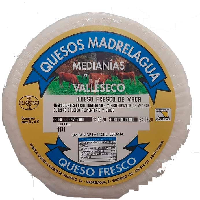 Medianías queso casero de Valleseco