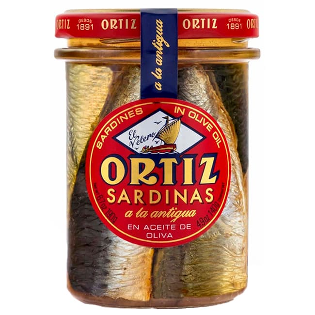 Ortiz sardinas a la antigua en aceite de oliva 140 g
