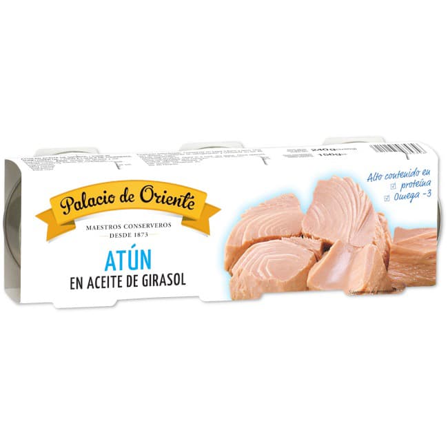 Palacio de Oriente atún en aceite de girasol 3 x 80 g