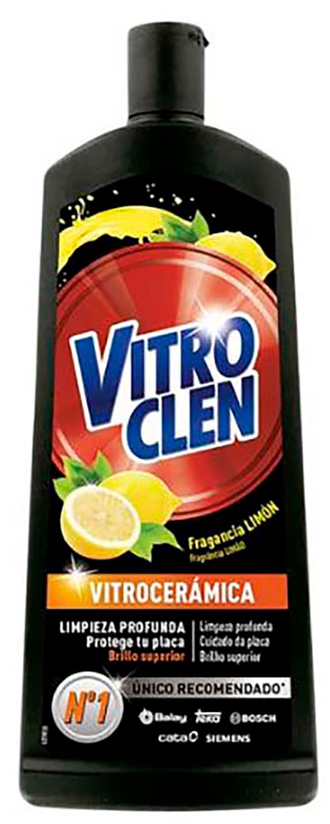 Vitroclen limpiador vitrocerámica crema aroma limón 450 ml