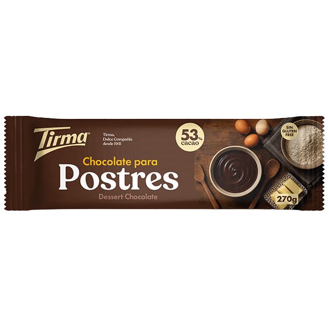 Tirma tableta de chocolate para postres 53% cacao 270 g
