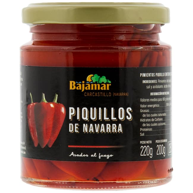 Bajamar pimientos del piquillo asados de Navarra 220 g