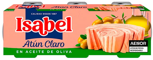 Isabel atún claro en aceite de oliva 3 x 52 g