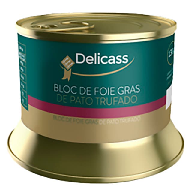 Delicass bloc foie gras pato trufado 130 g