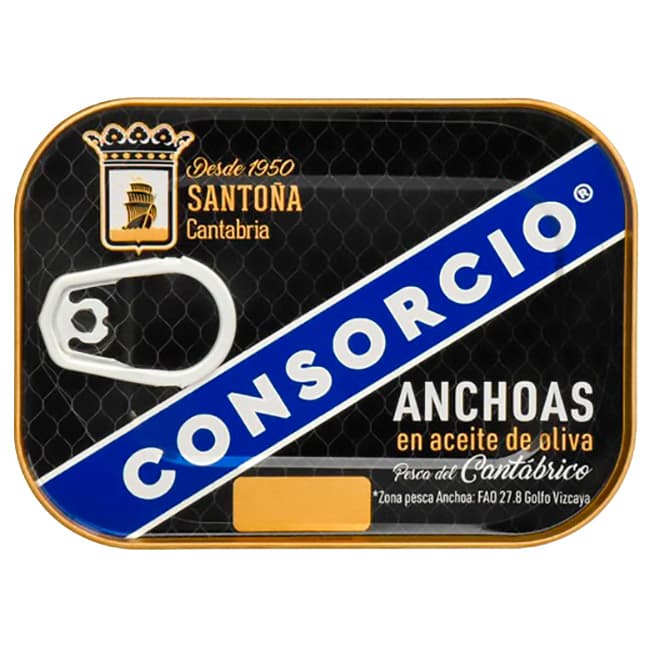 Consorcio anchoas en aceite de oliva serie oro 50 g