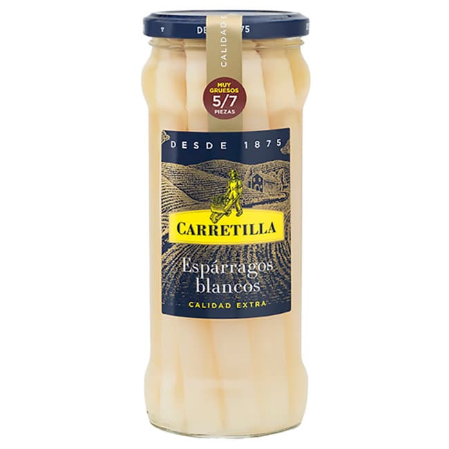 Carretilla espárragos blanco 5-7 muy gruesos 325 g