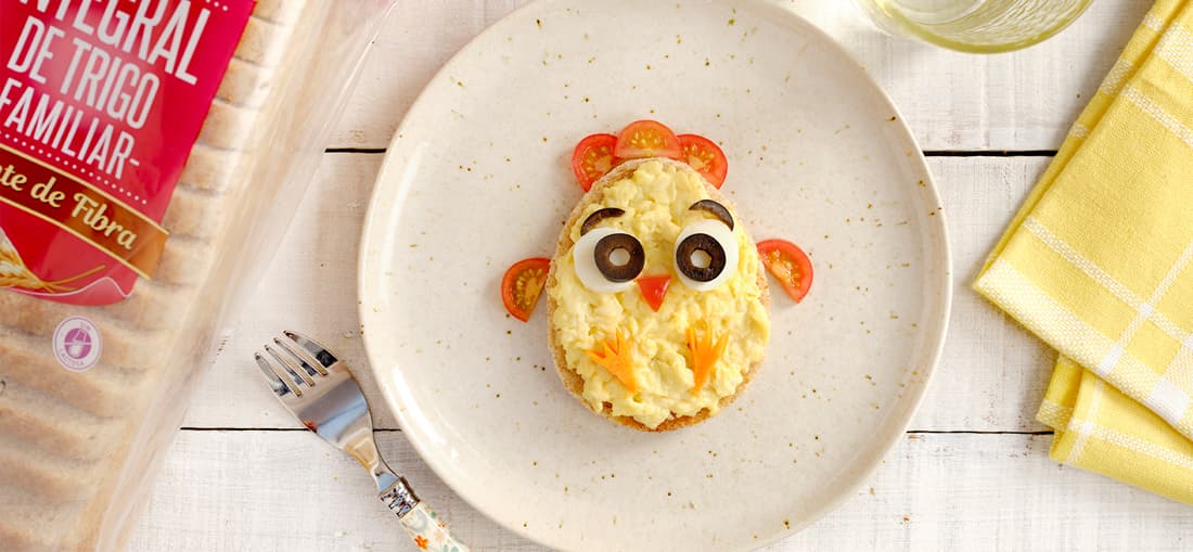 Huevos revueltos con tostadas