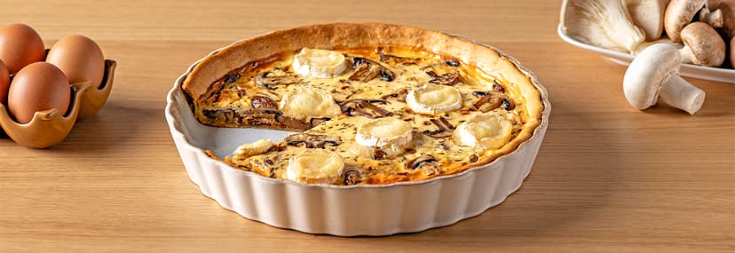 Quiche de setas y queso