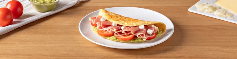 Tortilla de queso con embutidos