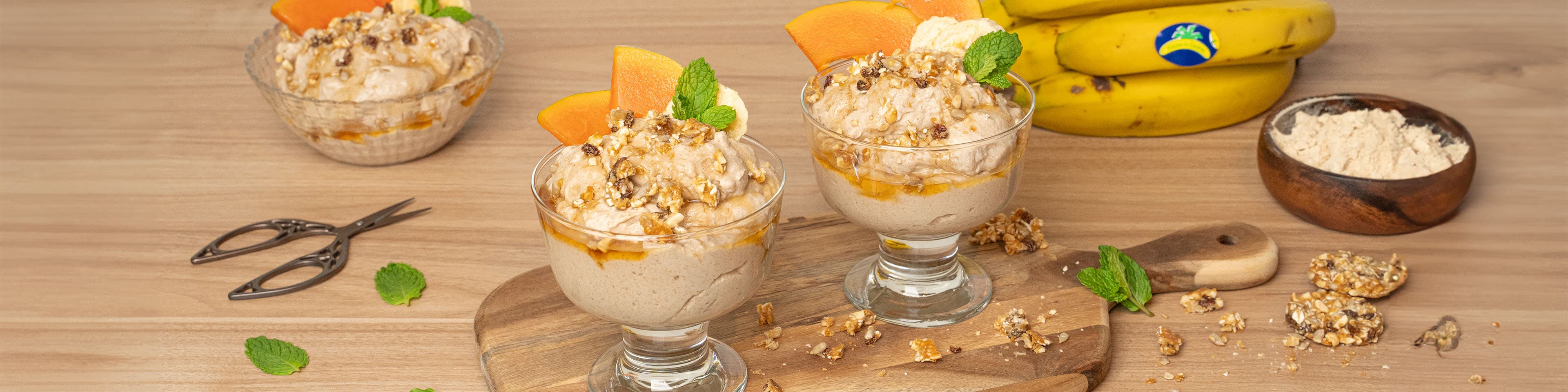 Mousse de plátano y gofio