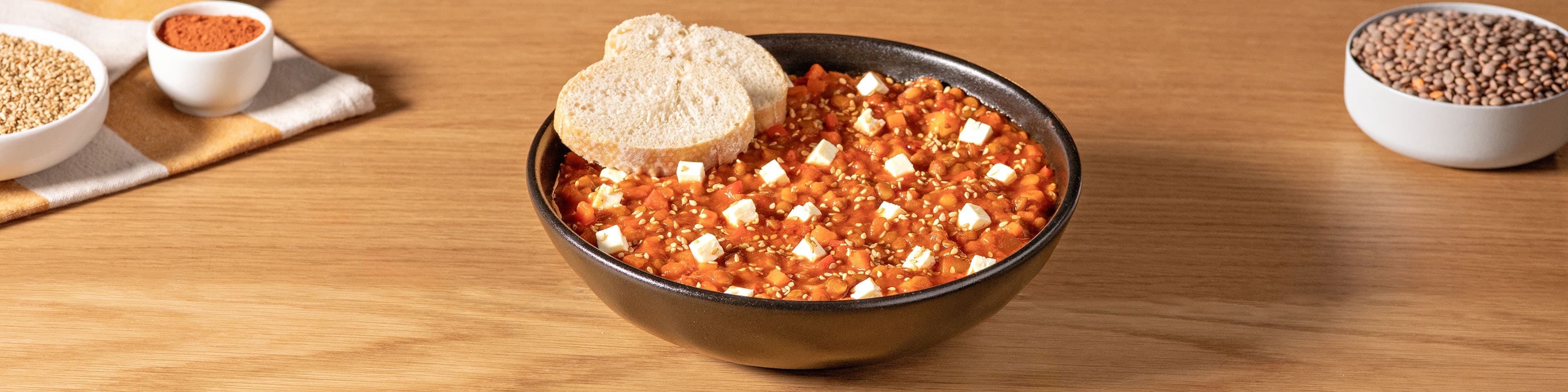 Sopa picante de lentejas