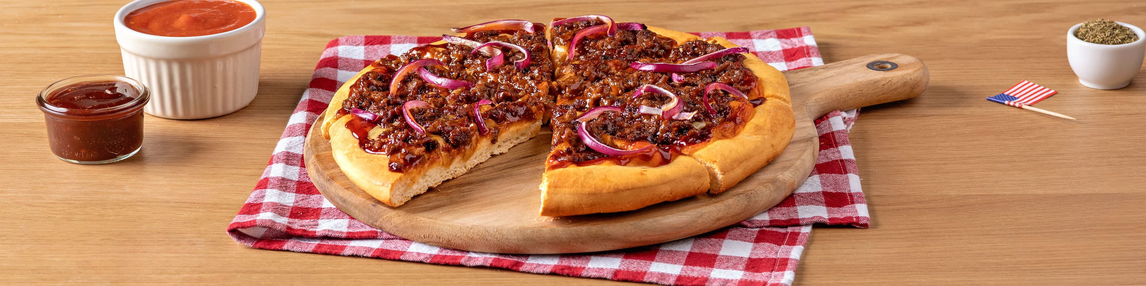 Pizza estilo BBQ