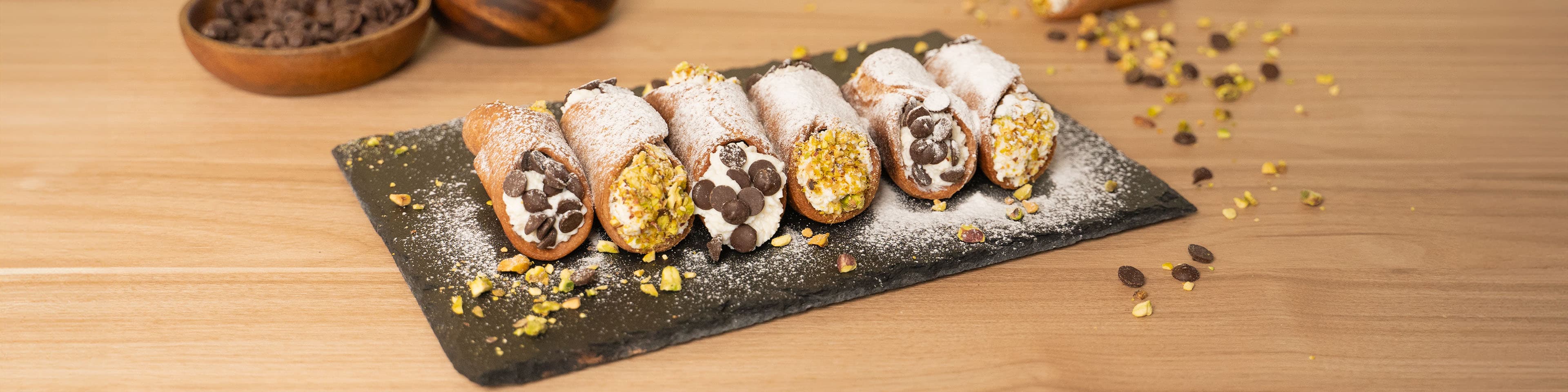 Cannolo relleno de ricotta