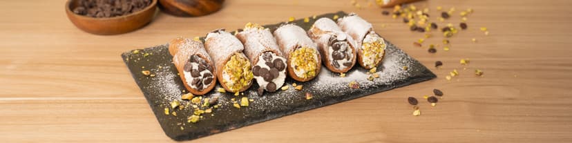 Cannolo relleno de ricotta