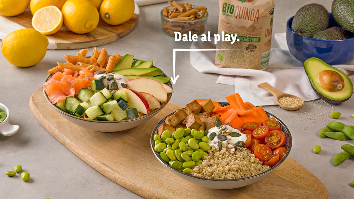 2 bowls con productos Bio