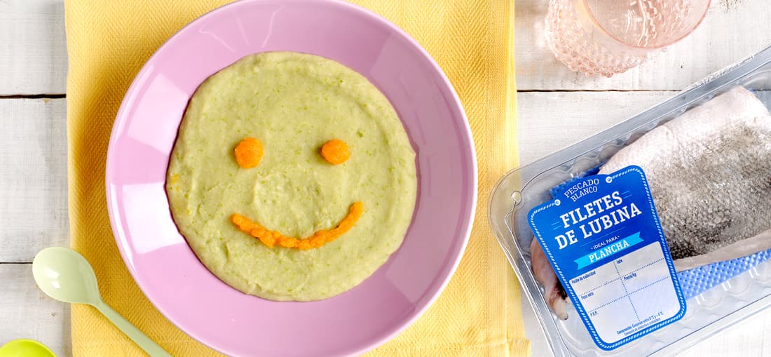 Puré de lubina, patata y verduras