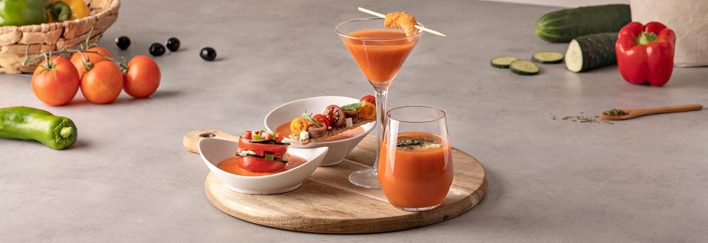 Cómo decorar gazpacho y salmorejo