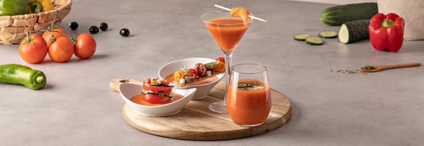 Cómo decorar gazpacho y salmorejo