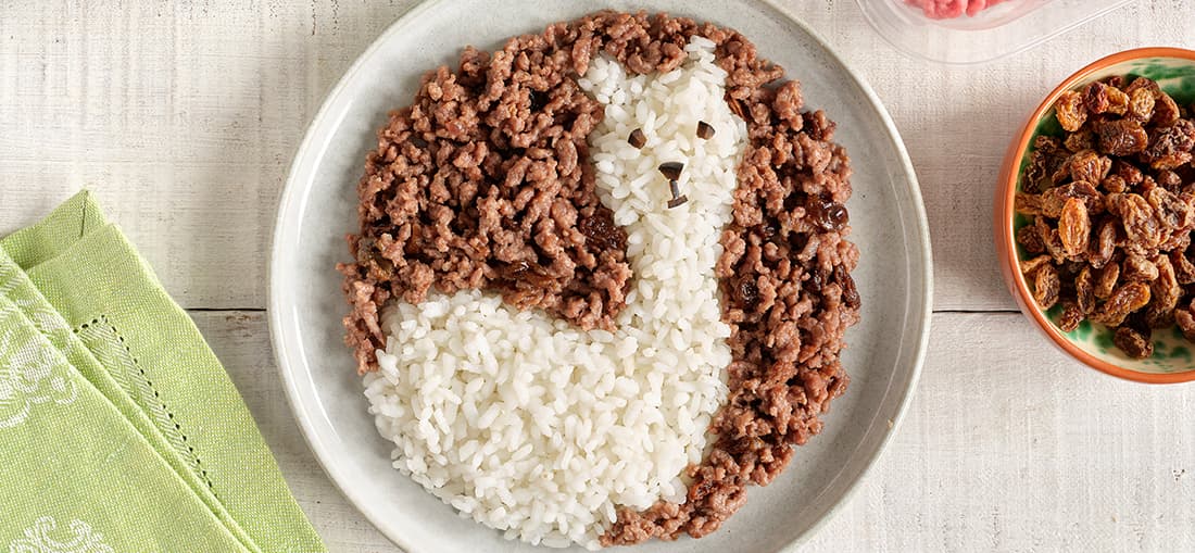 Carne picada con arroz
