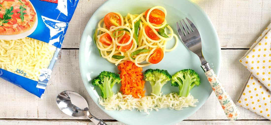 Ensalada fresquita de espaguetis con verduras