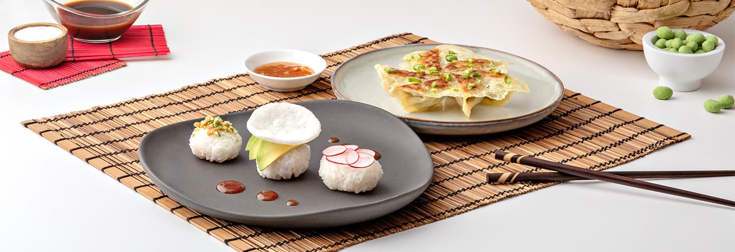 Sushi balls y gyozas