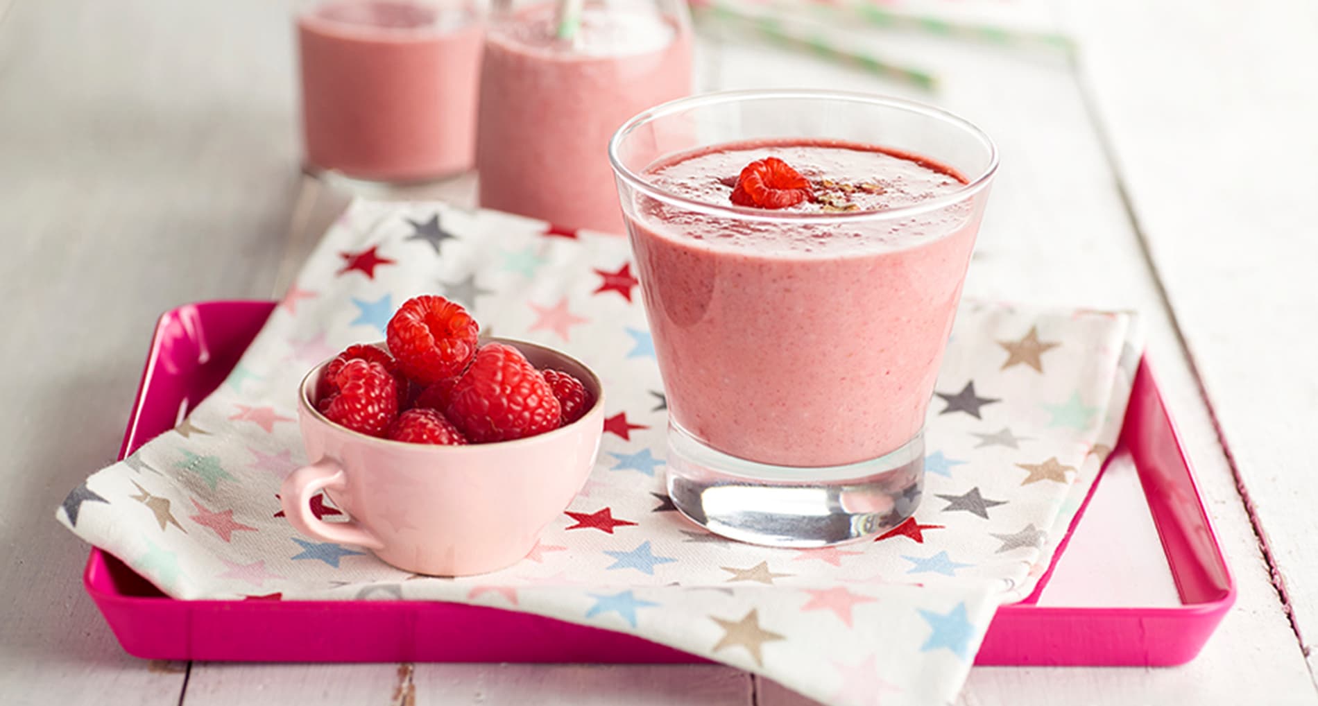 Batido de fresa con yogur y avena