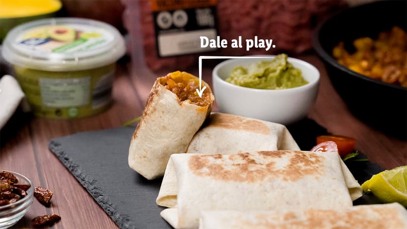 Burritos de carne picada y manga