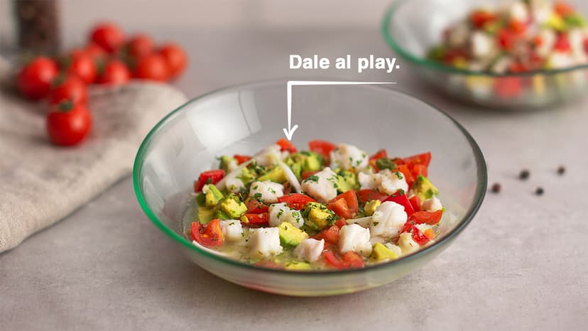 Ceviche de bacalao