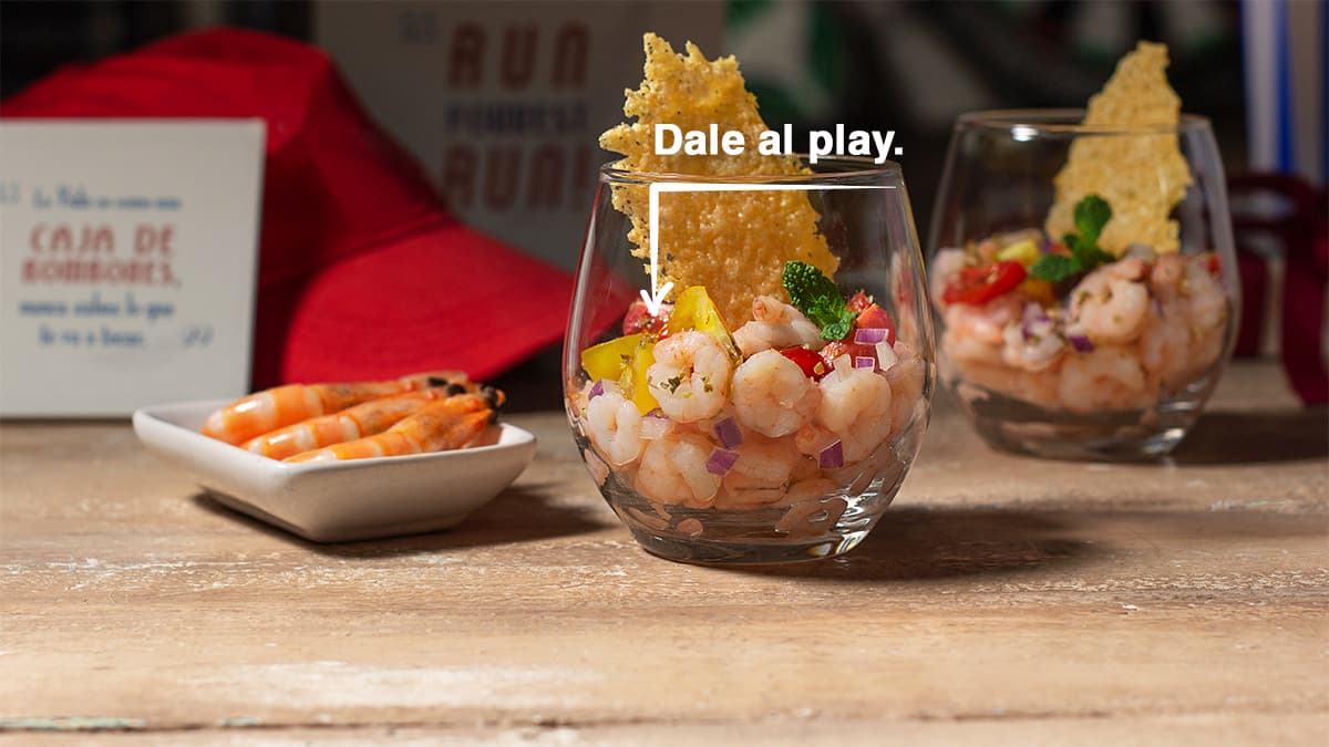 Cóctel de gambas al estilo Forrest Gump