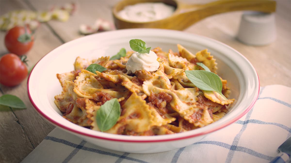 Farfalle alla norma