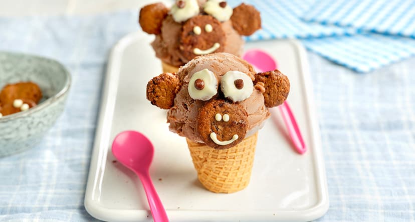 Helado casero de plátano y cacao