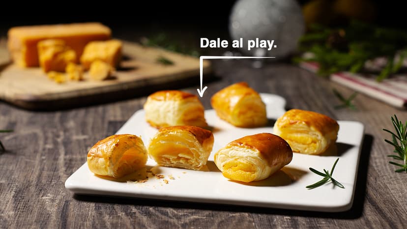 Hojaldres de crema de limón y queso