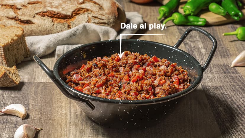 Migas de pastor con pan de centeno