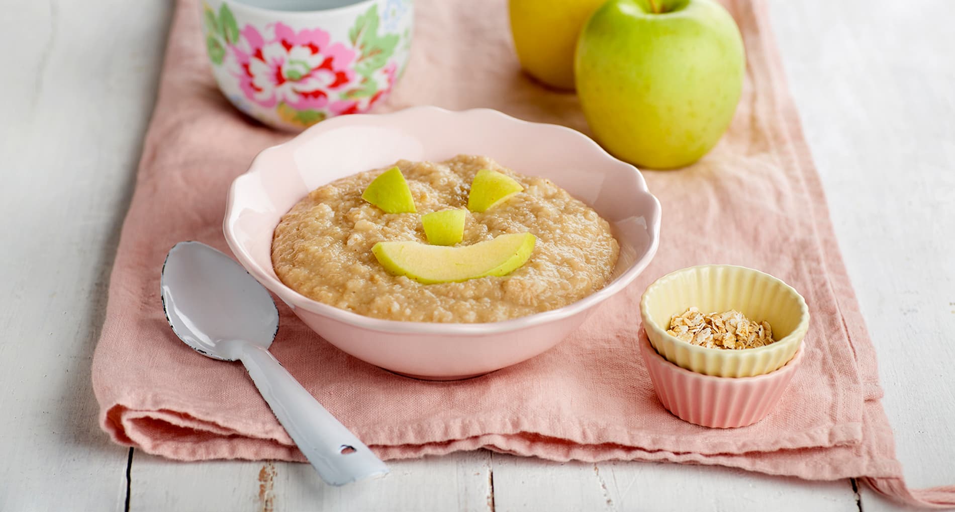 Papilla de avena y manzana