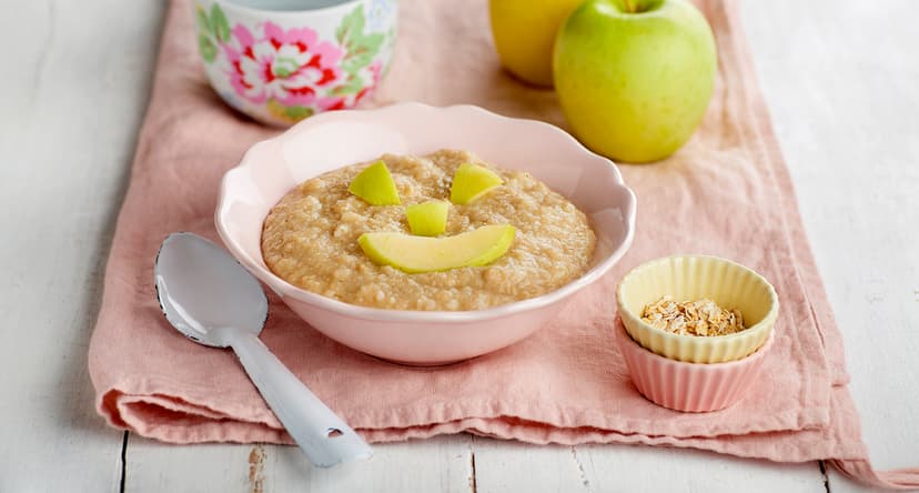Papilla de avena y manzana