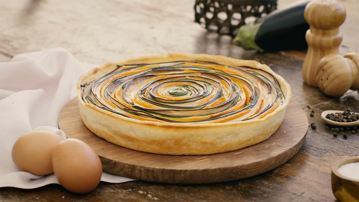Quiche multicolor de verduras