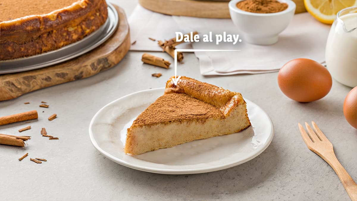 Tarta de pan con canela y limón