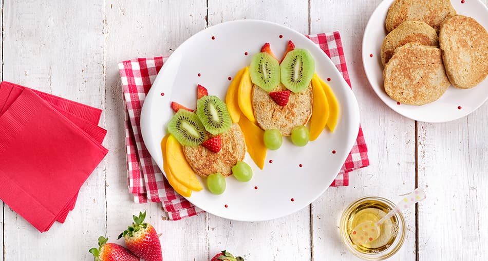 Tortitas de avena con frutas