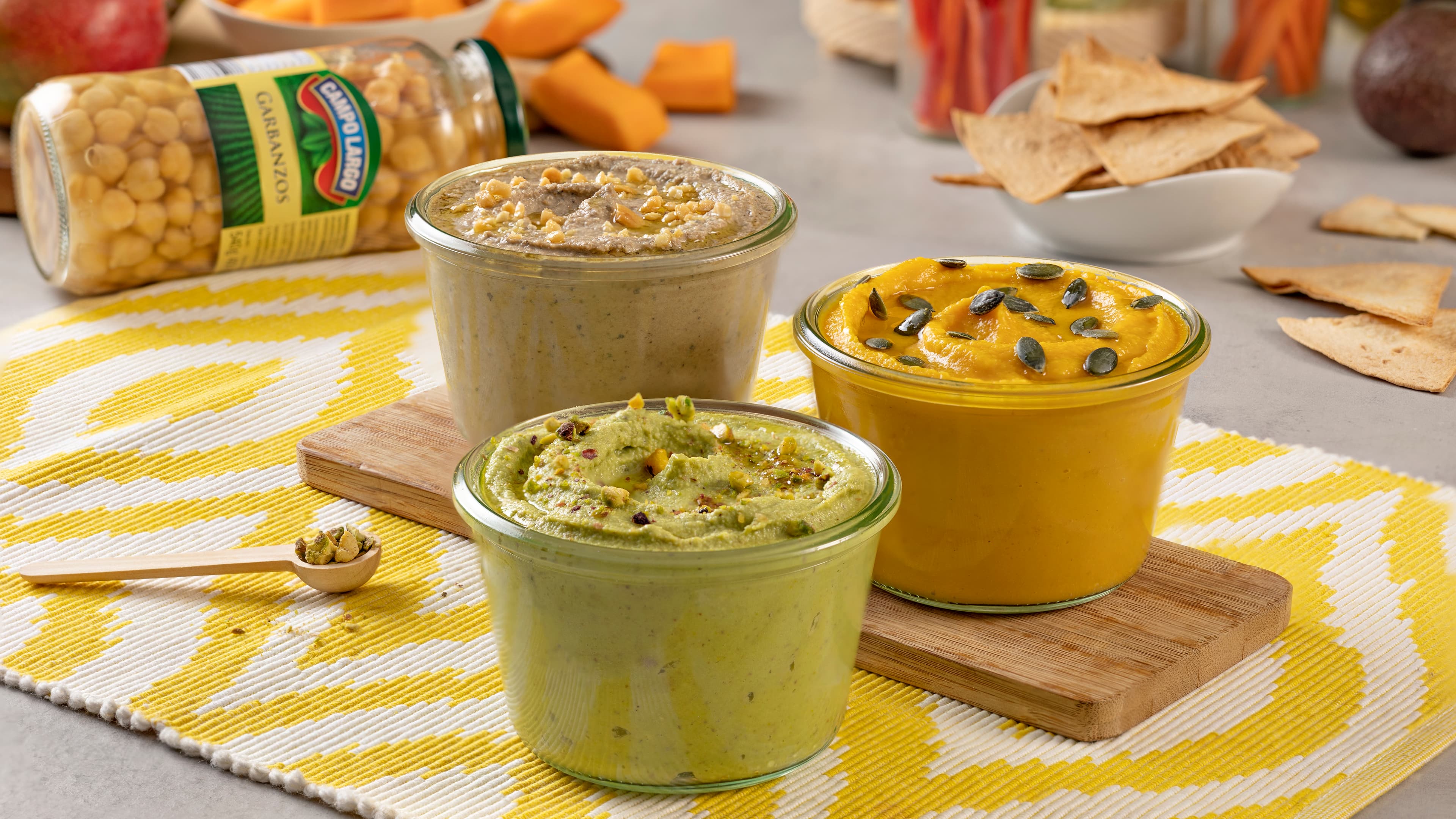 3 Hummus Veganos