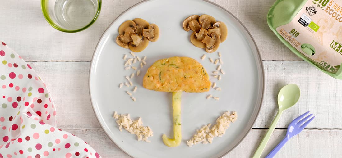 Hamburguesa de salmón con calabacín