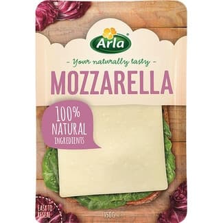 Queso mozzarrella de vaca en lonchas envase 150 g elaborado con leche pasteurizada - Arla