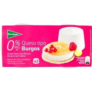 Queso fresco desnatado 0% m.g. pack 2 x 250 g envase 500 g - El Corte Ingles