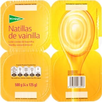 Natillas de vainilla pack 4 unidades 125 g - El Corte Ingles