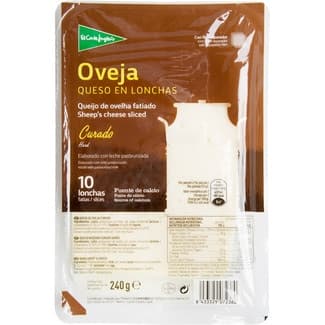 Queso curado de oveja elaborado con leche pasteurizada en lonchas envase 240 g - El Corte Ingles