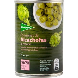 Corazones de alcachofa 16-20 piezas lata 240 g neto escurrido - El Corte Ingles