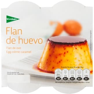 Flan de huevo pack 4 unidades 100 g - El Corte Ingles