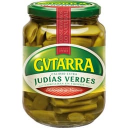 Judías verdes planas extra cortadas en trozos frasco 350 g neto escurrido - Gvtarra