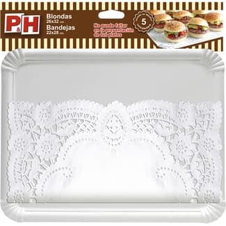 Blonda 26x32 con bandeja cartón 22x28 estuche 5 unidades - P&h